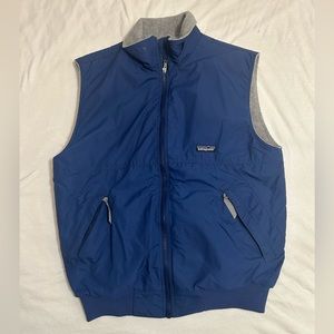 Vintage Patagonia Men’s Blue Fleece Water-Resistant Vest M